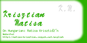 krisztian matisa business card